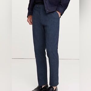 Banana Republic Men's Tailored Slim Wrinkle Resistant Dress Pant - Navy, 35x32